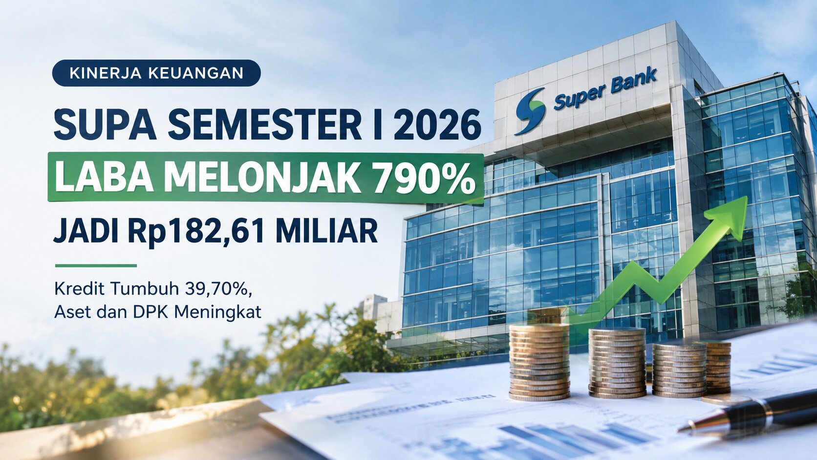 Analisis Kinerja Keuangan PT Super Bank Indonesia Tbk (SUPA) Semester I 2026: Laba Melonjak dan Ekspansi Kredit Tetap Solid